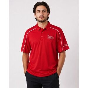 Polo Shirt Coca-Cola Liberty Beverages Red Work Uniform Gorpcore Cozy Mens Large
